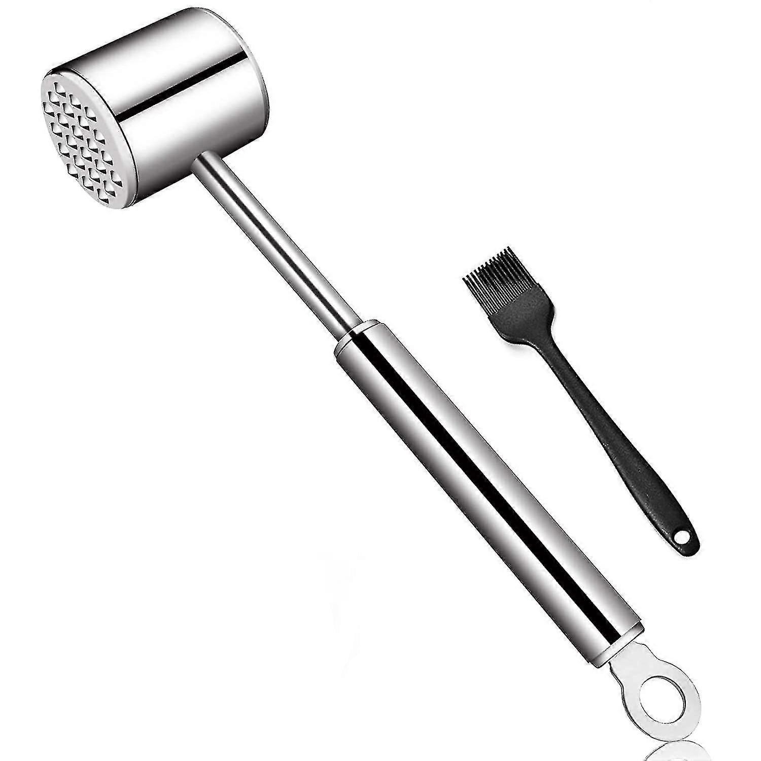 Meat Hammer With Brush For Tenderizing Flattening Steak,beef,chicken
