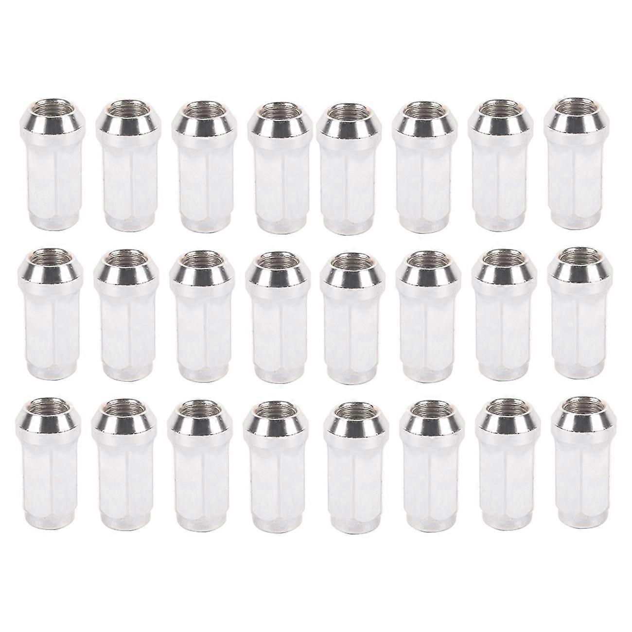 24Pcs Lug Nuts with Cone Seat, 3/4" 19mm Hex 1.9x0.87 in. Chrome Plated Wheel A0175A0034