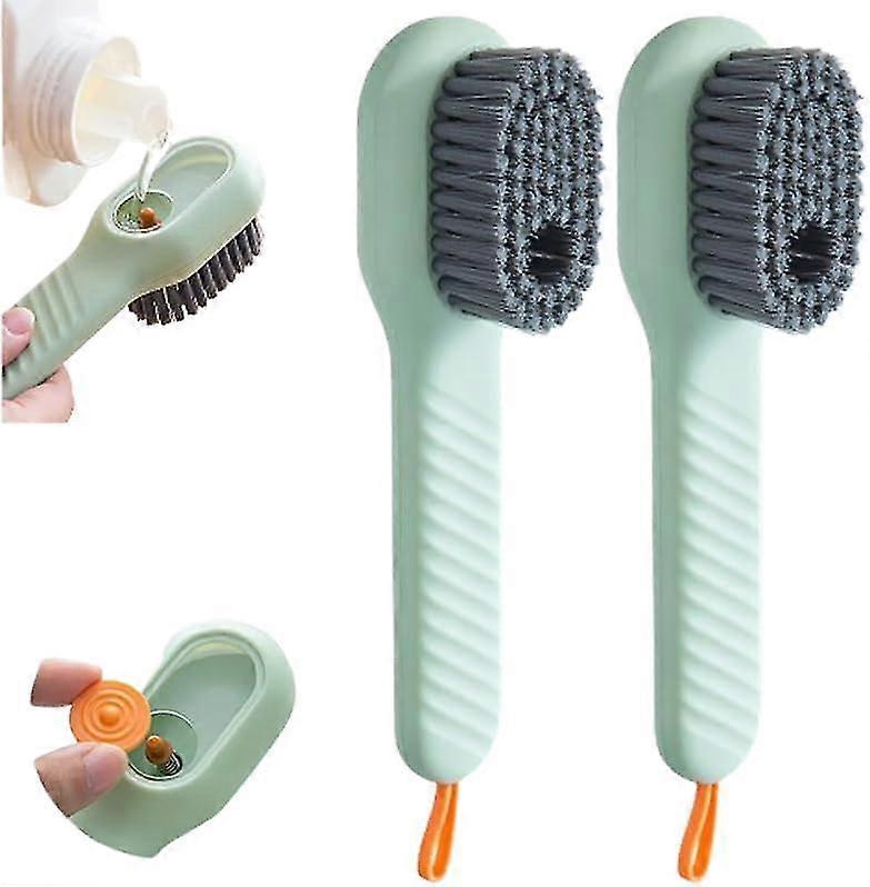 Brosses à récurer pour le nettoyage, nouvelle brosse à chaussures liquide multifonctionnelle liquide ajoutant de la fourrure douce Brosse à linge multifonctionnelle avec boîte à liquide