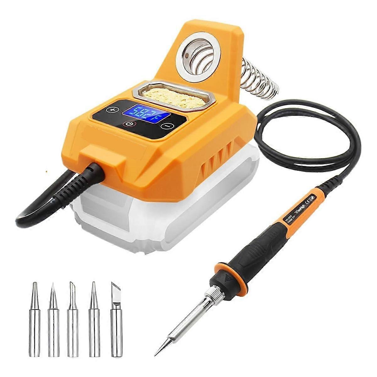 Cordless Soldering Station for 20V Max Battery - Electric Digital LCD Display Soldering Iron Station