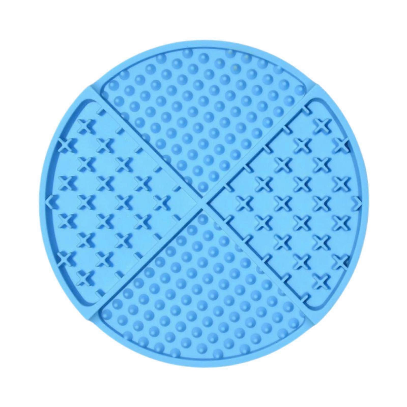 Slow Feeder Mat for Dog Silicone Non Slip Licking Mat for Food Treats Butter blue