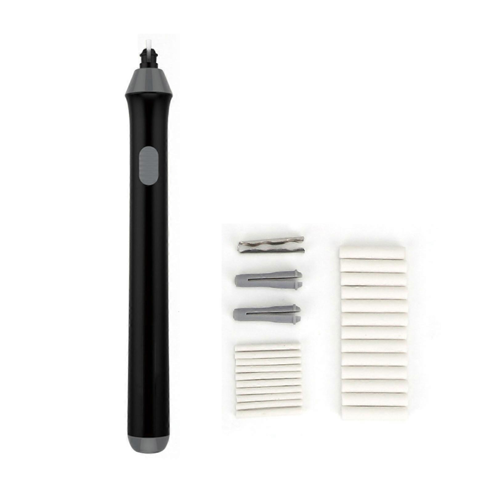 Electric Eraser Battery Operated Rorating Automatic Pencil Eraser for Artists Sketching Painting Drawing Black