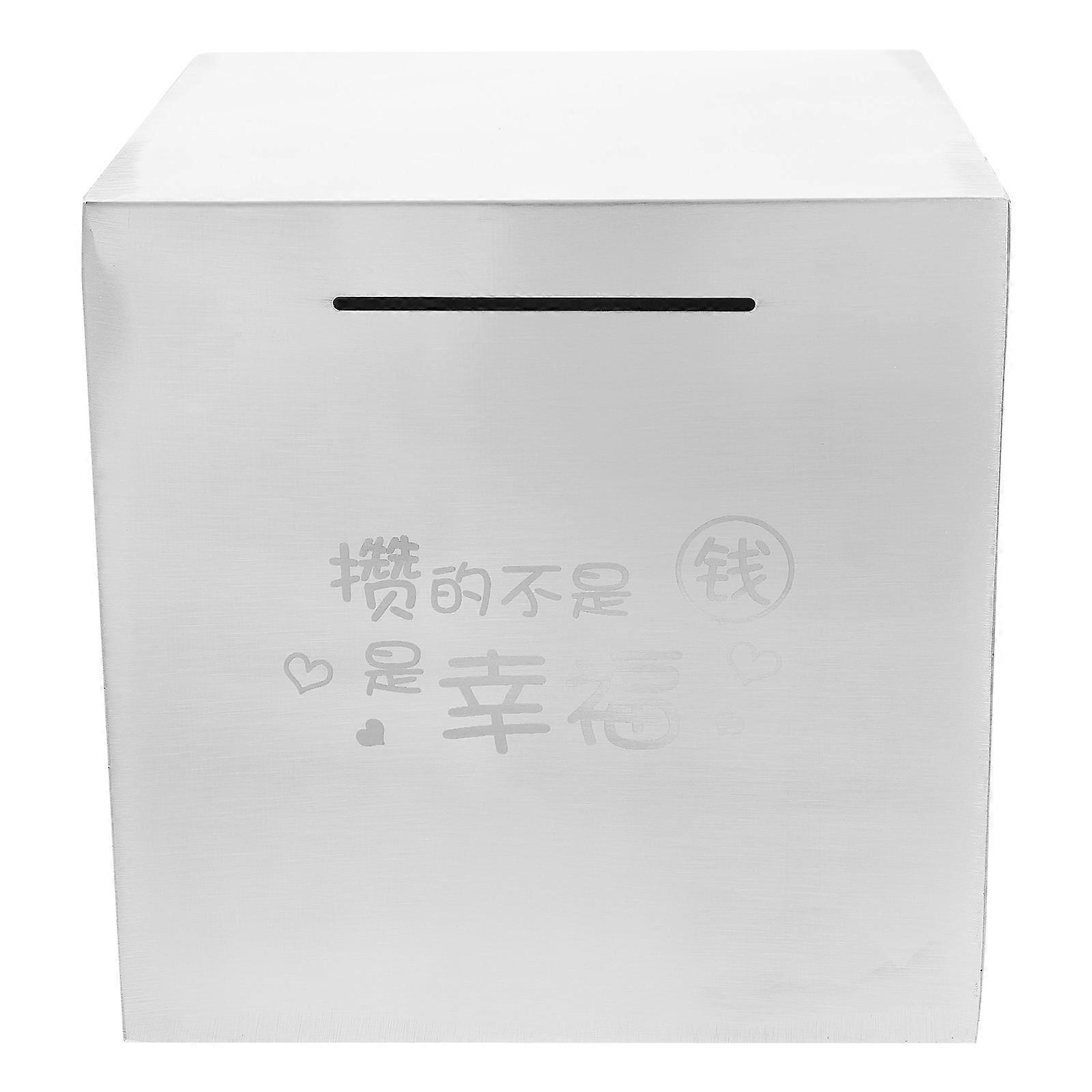 Stainless Steel Piggy Bank Piggy Bank for Adults Coin Bank Can Only Save Piggy Bank