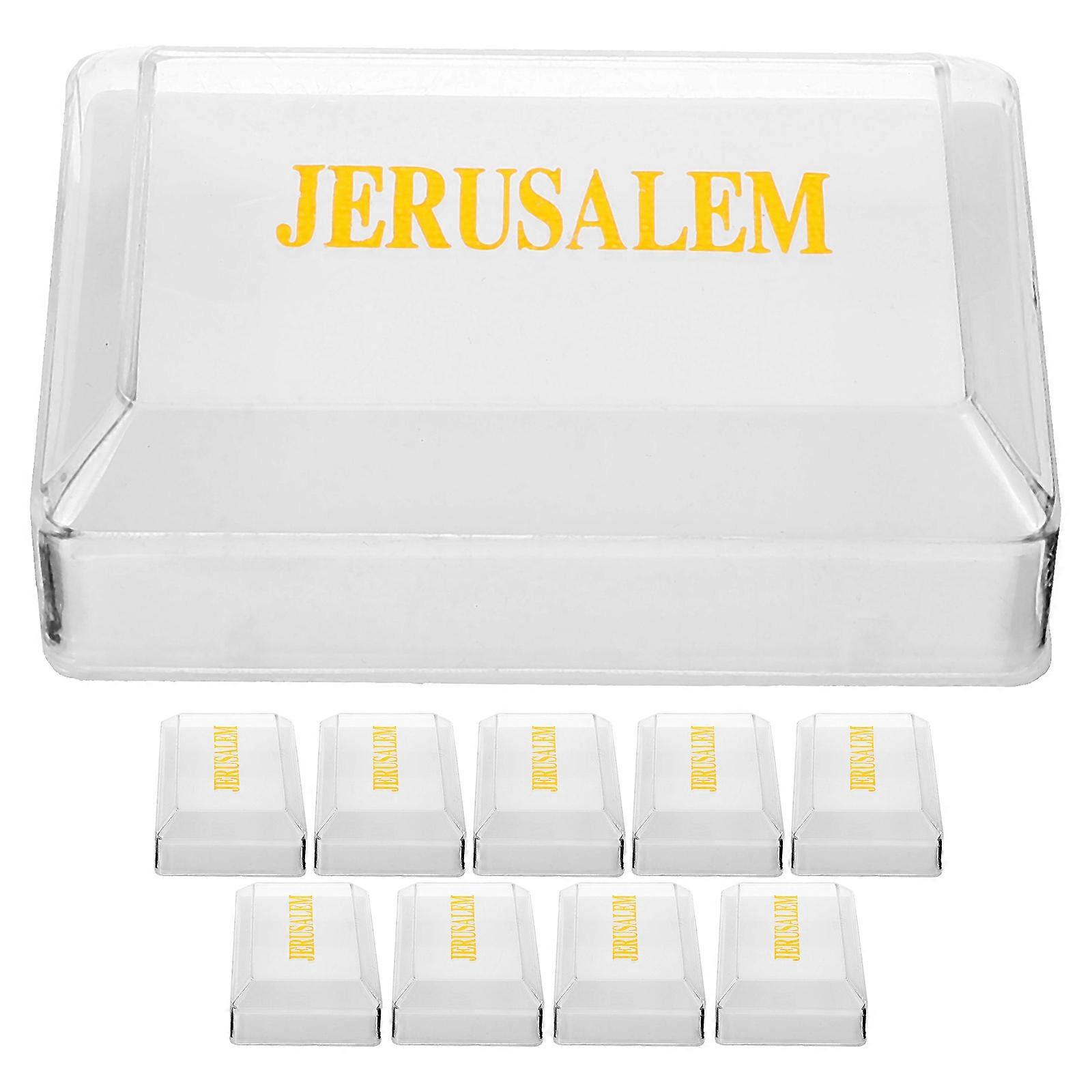 10pcs Rectangular Trinket Boxes Christian Keepsake Box Small Case Rosaries Boxes