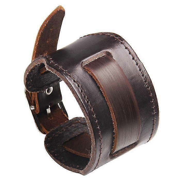 Mens Leather Bracelet With Magnetic Clasp Cowhide Multi Layer Braided Leather Mens