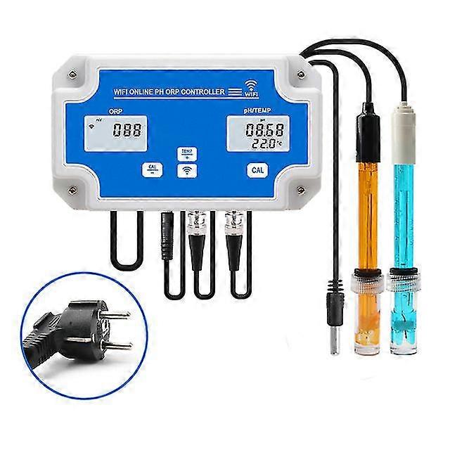 3 In 1 ph/orp/temp meter controller tuya wifi water quality tester ph monitor acidometer for aquarium app control us/eu plug