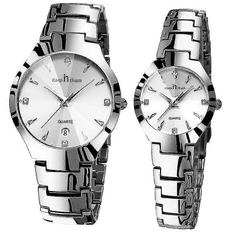 stainless steel waterproof pair watch