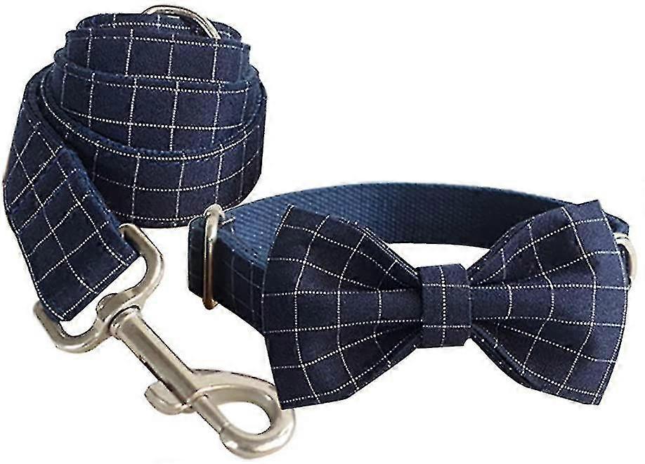 bjxy blue plaid cat dog bow tie collar - pet bow tie collar dog ties neckties adjustable for party wedding xl