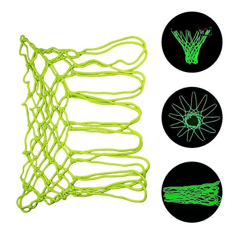 1PCS Luminous basketball net Nylon luminous basketball hoop Net 12 circles standard size luminous basketball net