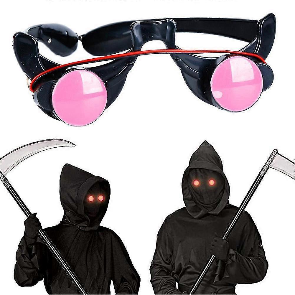 1pc LED Luminous Glow Glasses Funny Red Eyes-Good