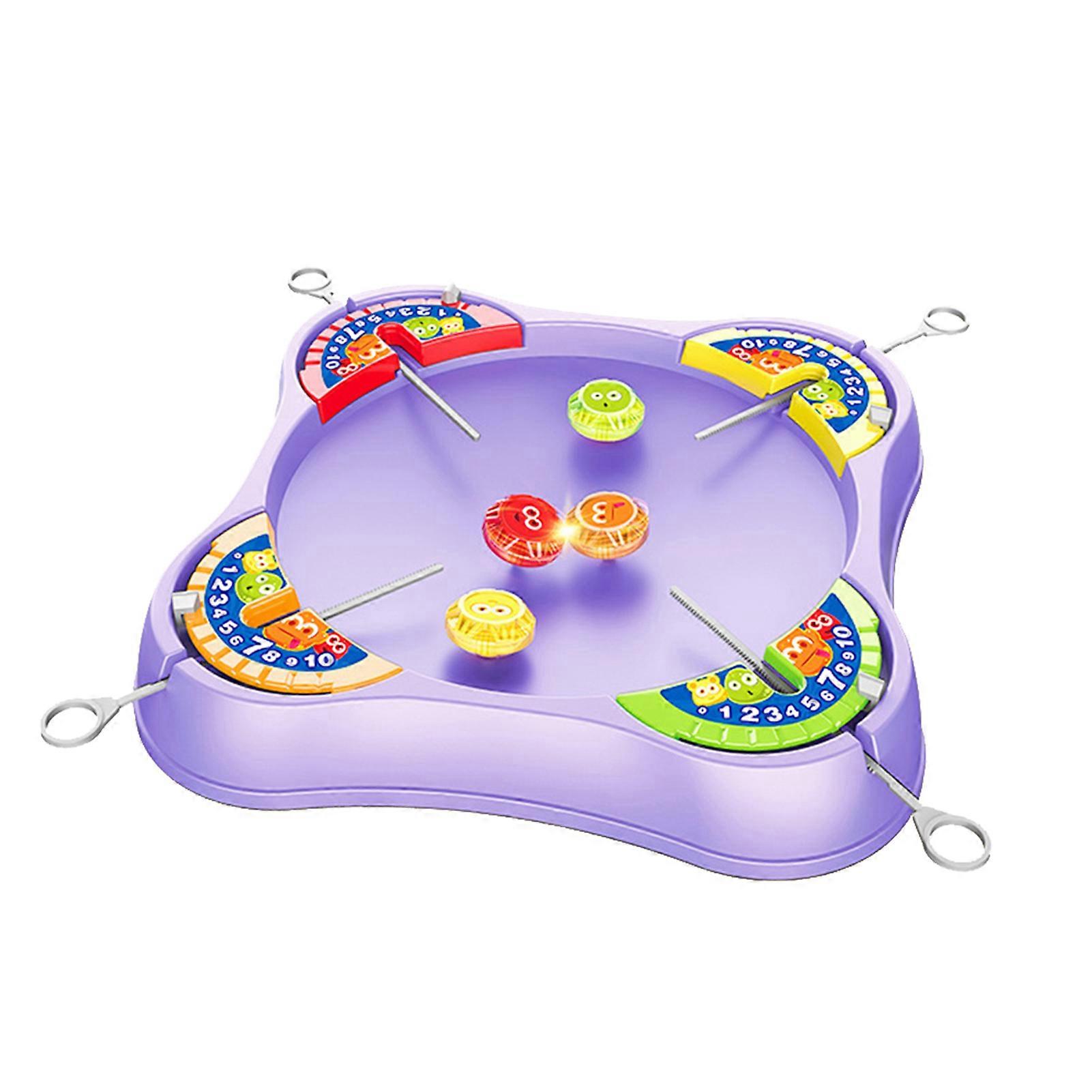 Spinnings Top Battle Game Set with Plate 'Pull-out Spin Tops Toy For 2-4 Kids