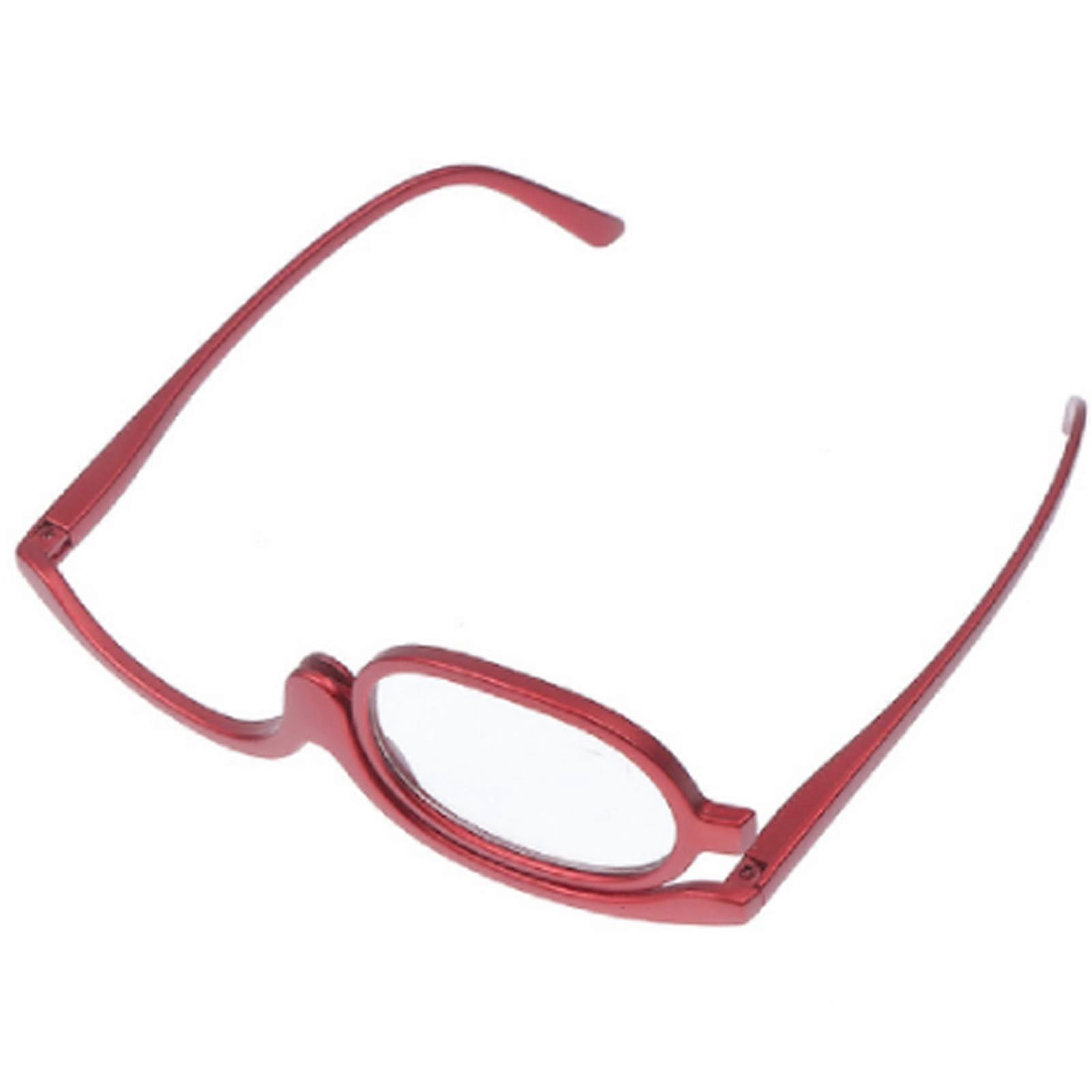 Women\'s One-Sided Make-Up Glasses Folding Rotatable Make Up Reading Glasses for Women Eye Makeup Tool