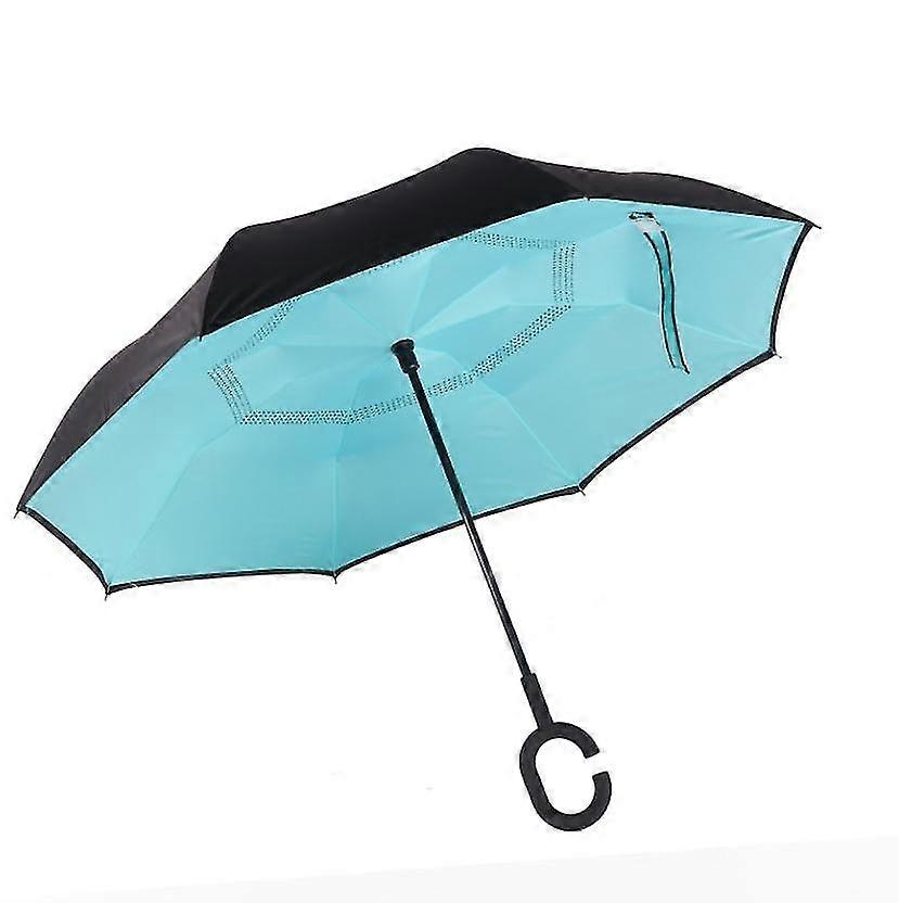 C-kahva Parasol Taittuva Sade Tuulenpitävä Sateenvarjo Double Layers Käänteinen Käänteinen