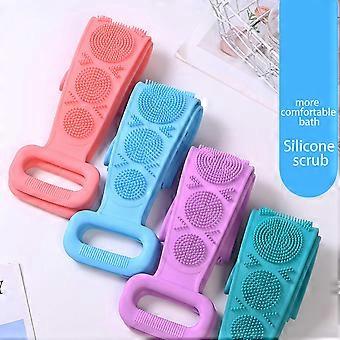 Silikon Body Scrubber Bath Dusjhåndkle, Ryggrengjøring Dusjrem, silikon Body Brush Nyhet