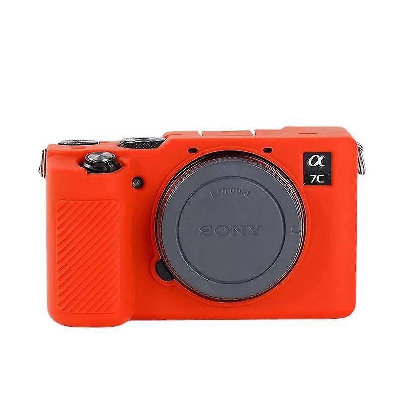 Top Texture Design Rubber Silicone Case Body Cover Protector Frame Skin for Sony A7C Alpha 7C ILCE-7C Camera Soft