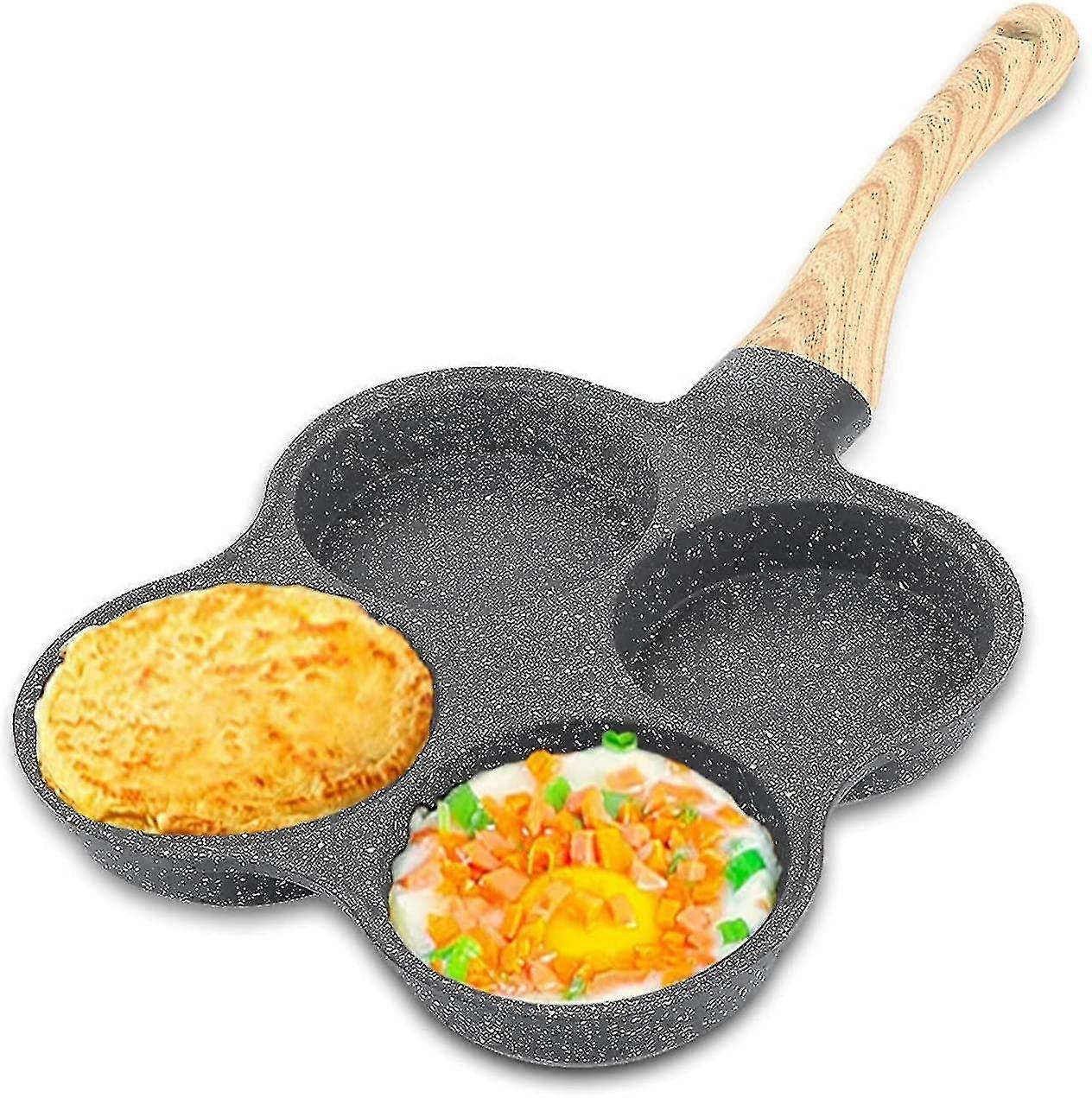 4-cup Egg Frying Pan, Aluminium Non-stick Frying Pans Omelet Pan Poached Egg