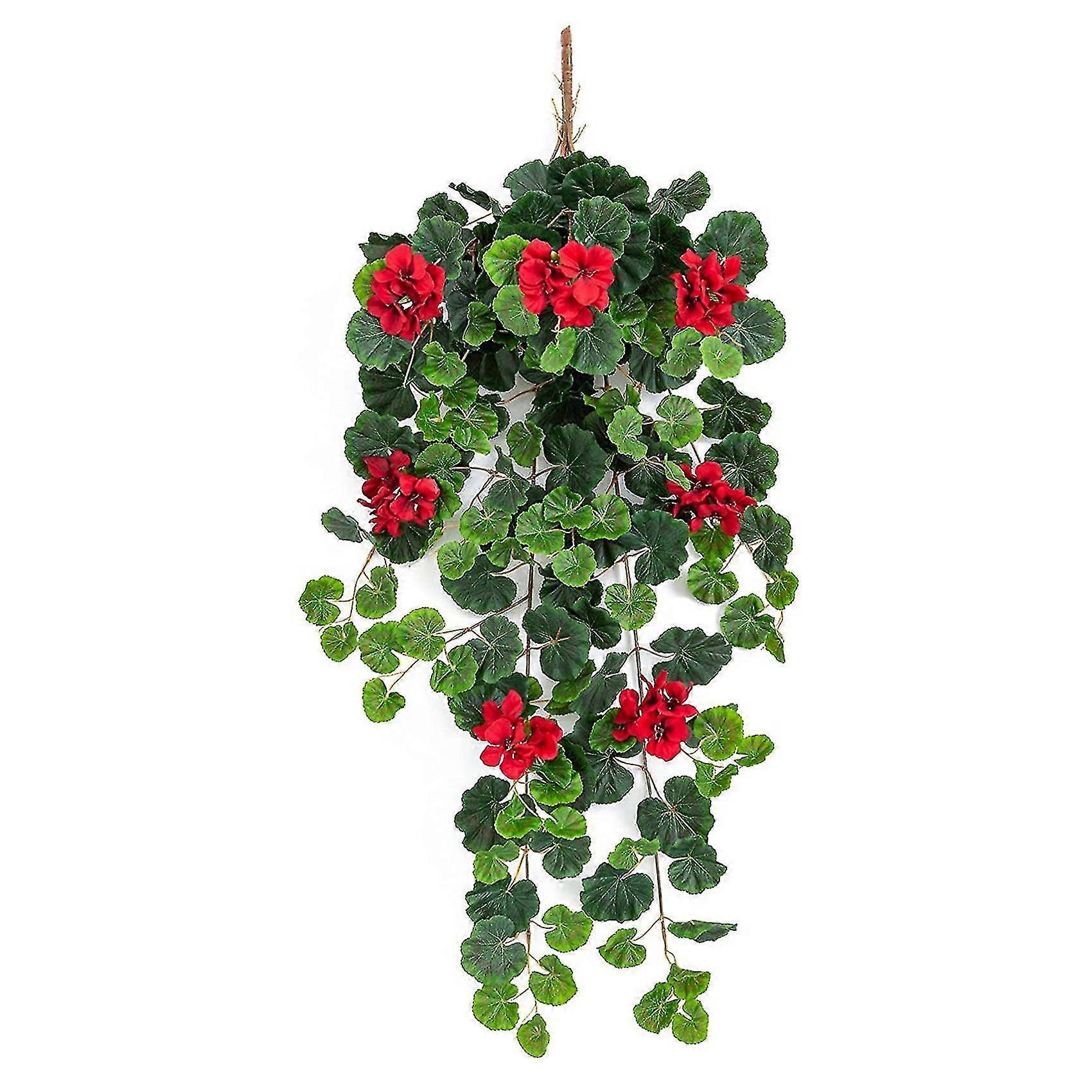 Artificial Hanging Plant, 3.2 Ft Fake Hanging Vines Begonia Leaf