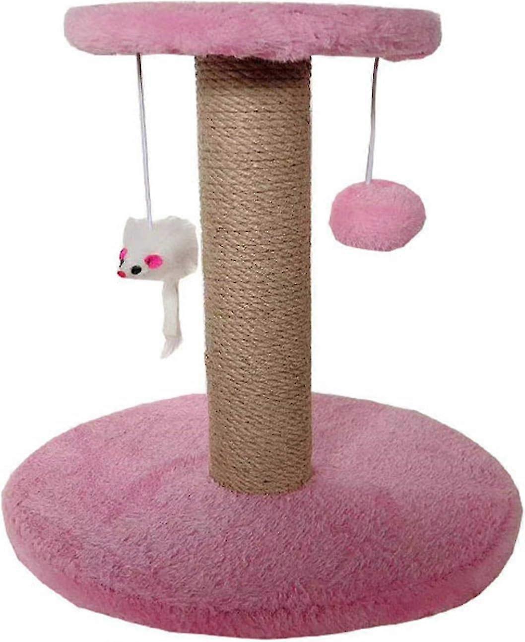 Cat Tree, Scratching Post With Hanging Toys For Small Cats, Climbing Pole For Rest (pink)