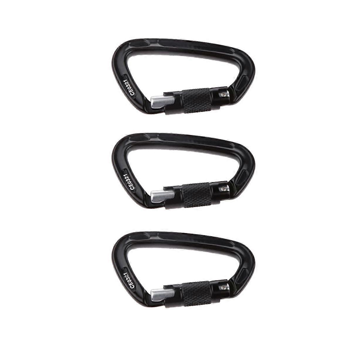 3Pcs 24KN Άγκιστρα ελατηρίου αλουμινίου D-Ring Αναρρίχηση Ορειβασία Downhill Tree Guard Multifuncti