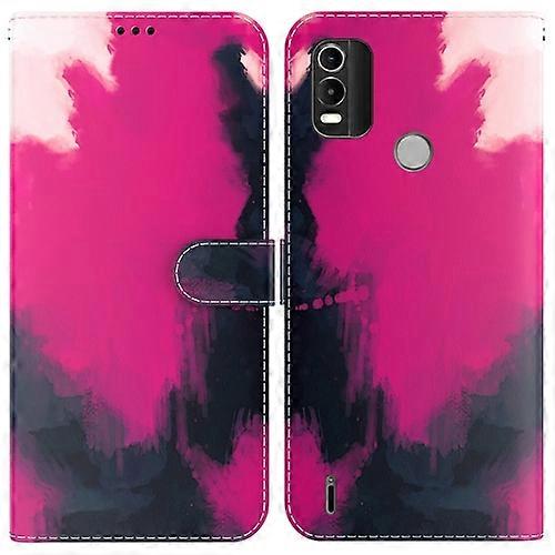 For Nokia C21 Plus Watercolor Pattern Horizontal Flip Leather Phone Case