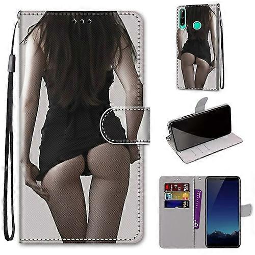 For Huawei P40 Lite E / Y7p Coloured Drawing Cross Texture Horizontal Flip PU Leather Phone Case