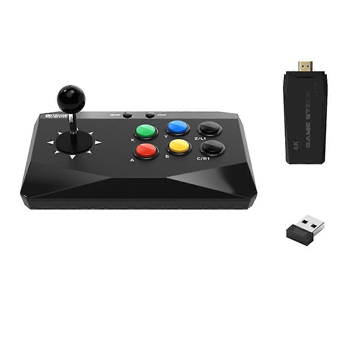 4k Video Game Console With Arcade Game Stick Keyboard Built-in 10000 Games Stick For Ps1/fc/ Retro Tv Dendy-a