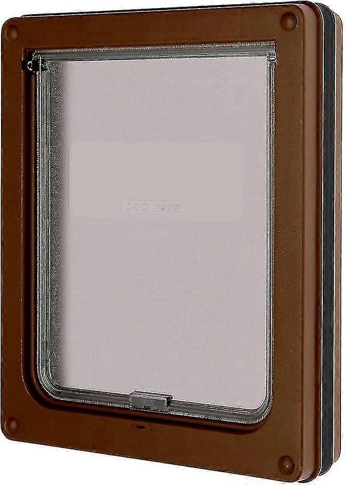 Lockable Dog Door Brown Size L