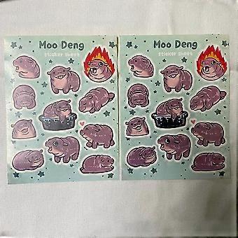 Moo Deng Calendar, 2025 Calendar, Funny Moo Deng Hippo Calendar, Baby