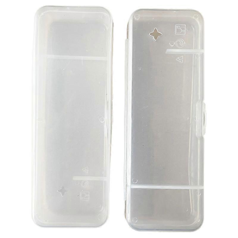 2Pcs Razor Holder Dust Proof Waterproof Clear Handy Shaving Box Container for Home KAESI