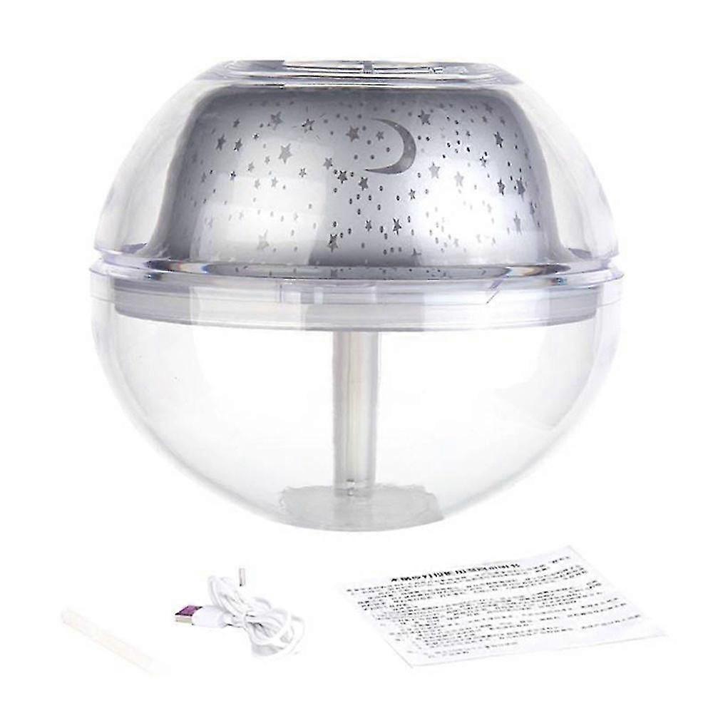 Usb Colorato Led Proiettore Luce Umidificatore Lampada di proiezione di cristallo Lampada notturna