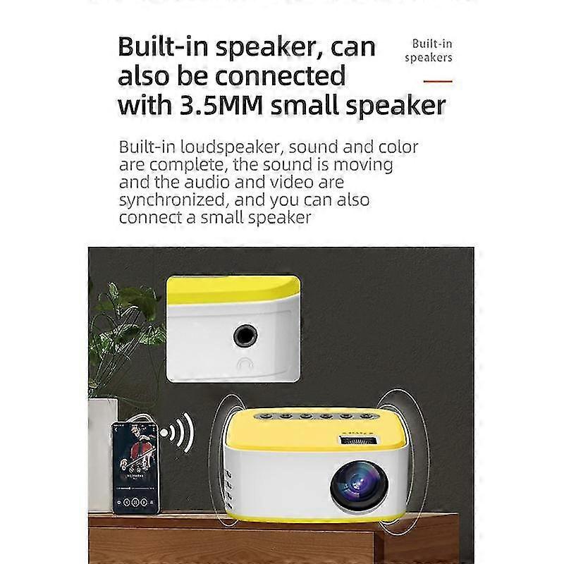 T20 Mini Projector Same-screen Version Portable Usb Hd Led Projector Home Media Video Player Projec