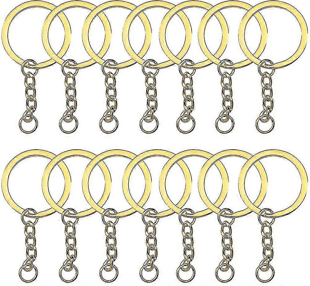 60 Pcs Keyring Rings Split Key Ring With Chain And Jump Rings Metal Rings