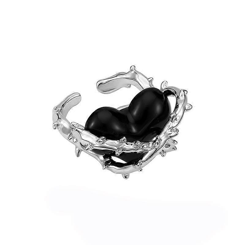 Niche Design Ring Imprisoned Heart Irregular