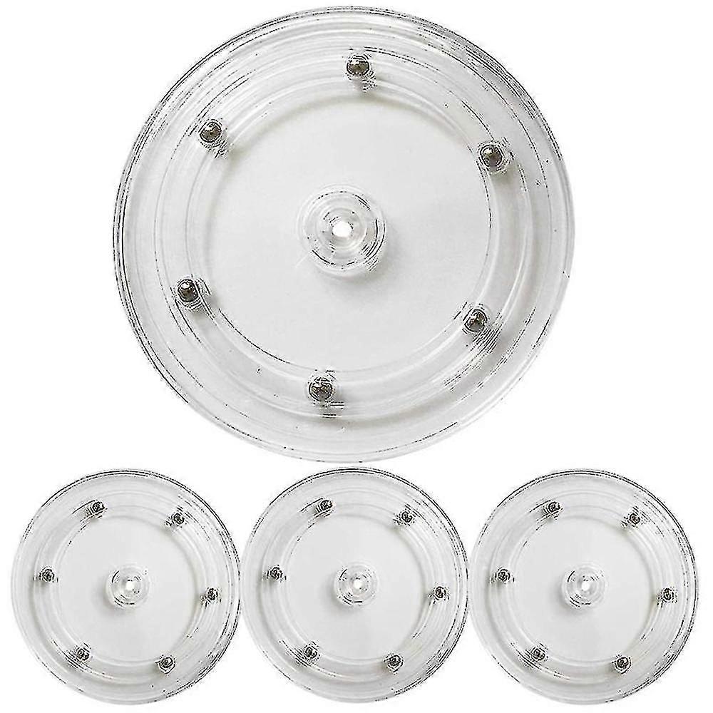 4pcs Clear Lazy Turntable, 6 Inch Acrylic Turntable Bearing For Decorating Cookies, Clear Swivel Or