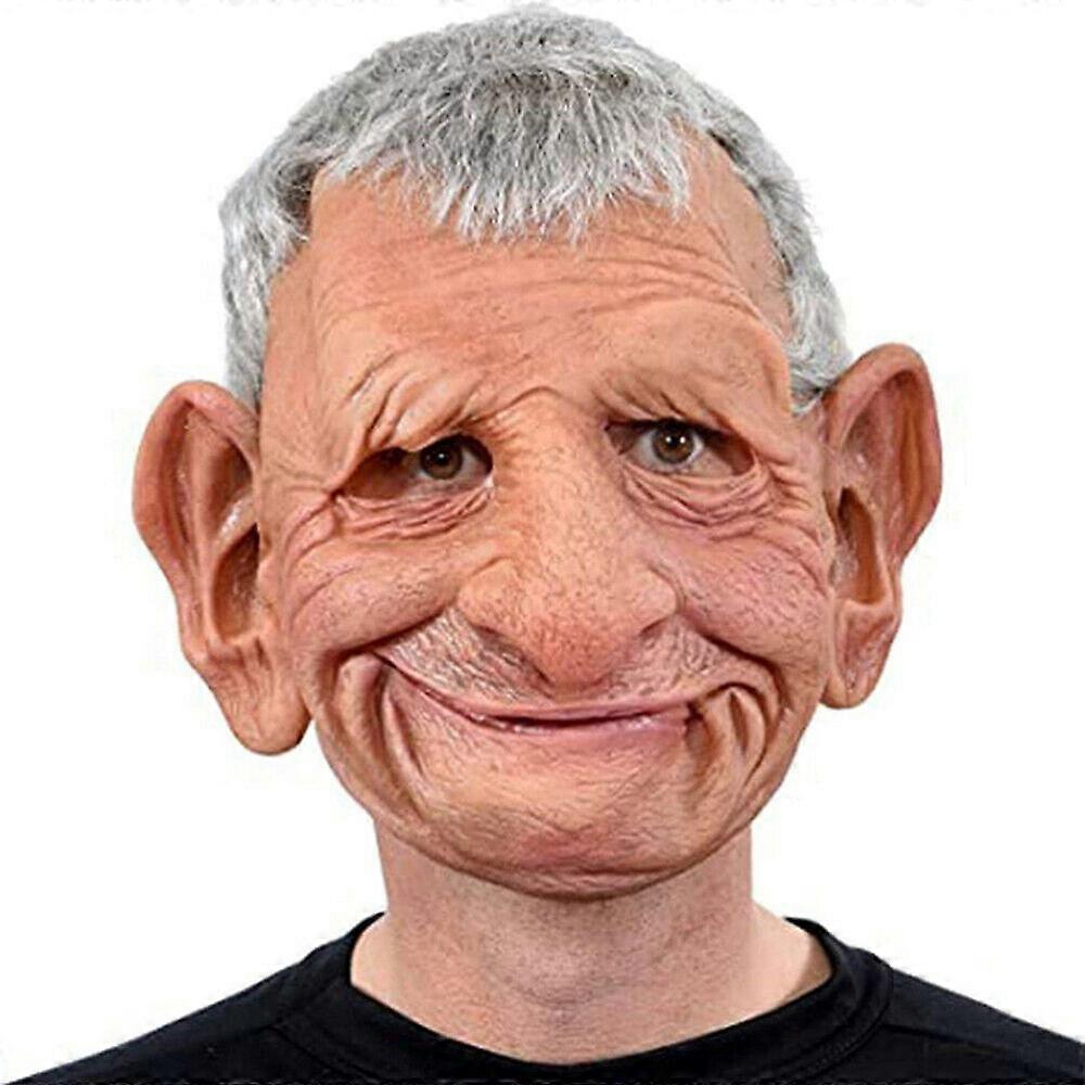 Realistic Old Man Latex Mask Full Head Masks Halloween Party Cosplay Headgear Costume Fancy Dress Props