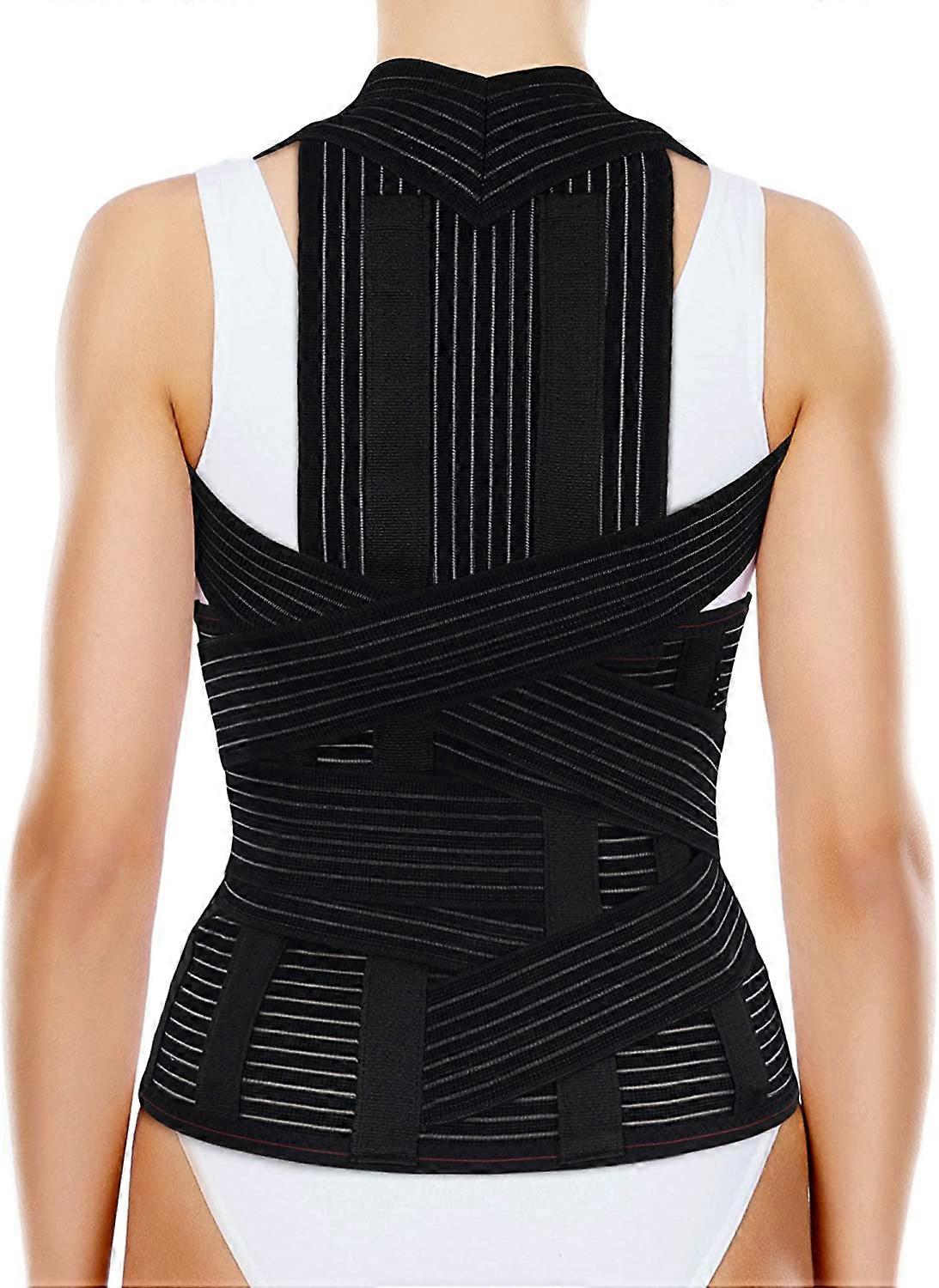 Full Back Support Brace with Removable Dorso-lumbar Pad,XL