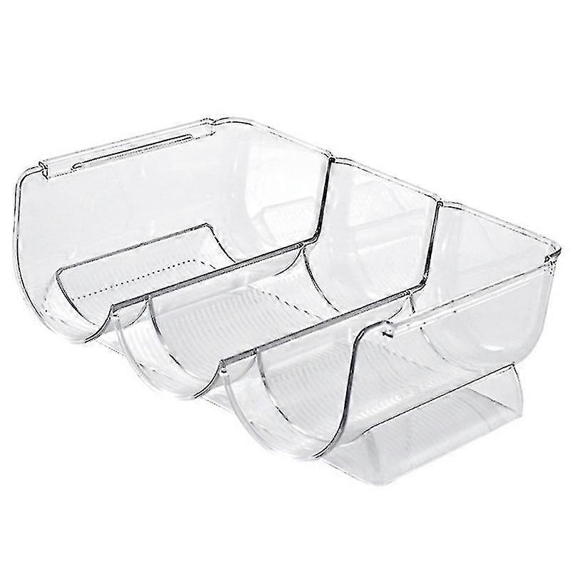Transparent Stackable Plastic Wine Organizer Rack for Home Display - rommer 3 flasker