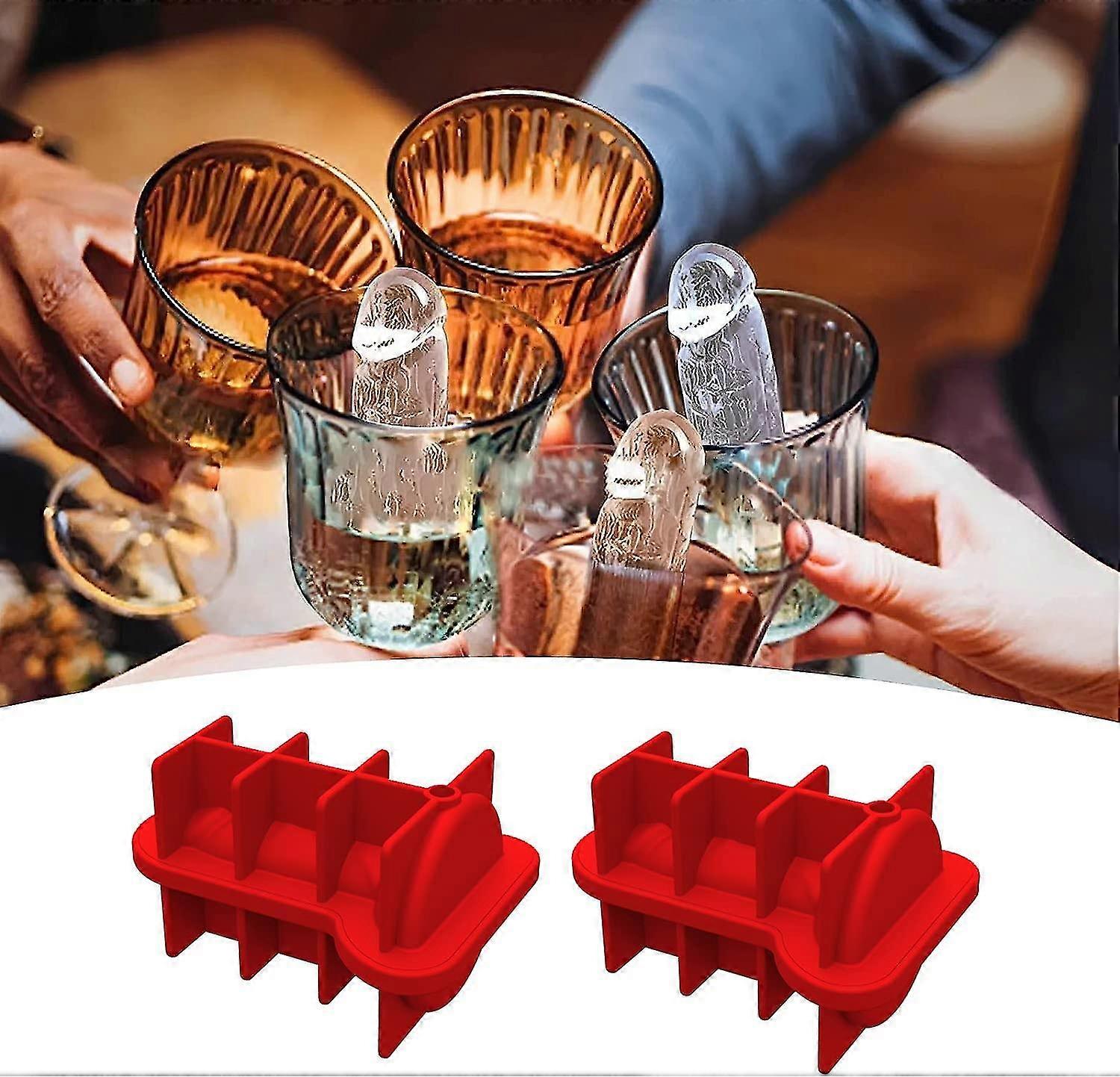 2pcs Spoof Ice Cube Mold, Adult Prank Ice Cube Mold, Silicone Ice Cube Mold Novelty Party Ice Cubes Maker