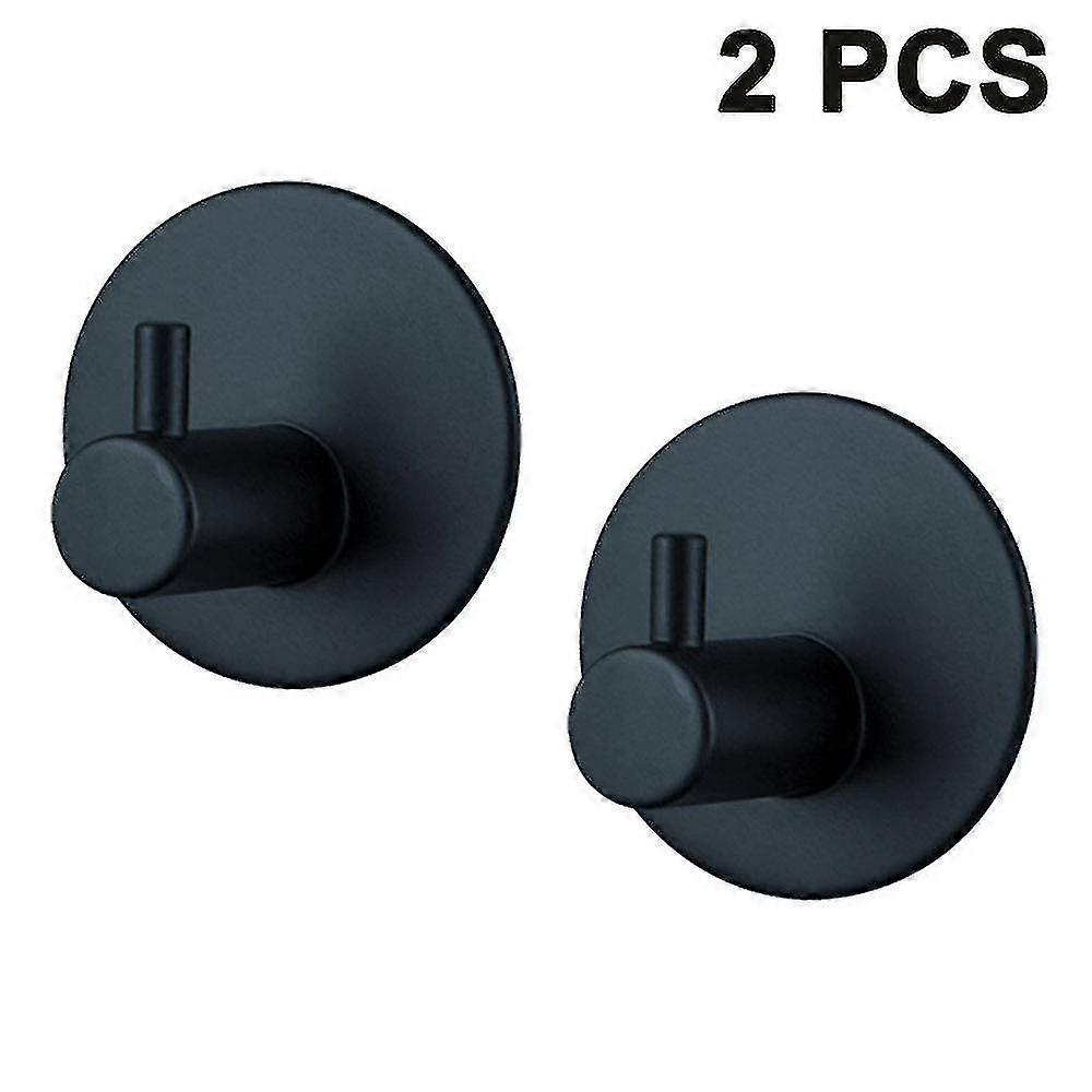 2pcs Self-adhesive Towel Hooks Wall Hooks Hangers Anti-skid Heavy-duty