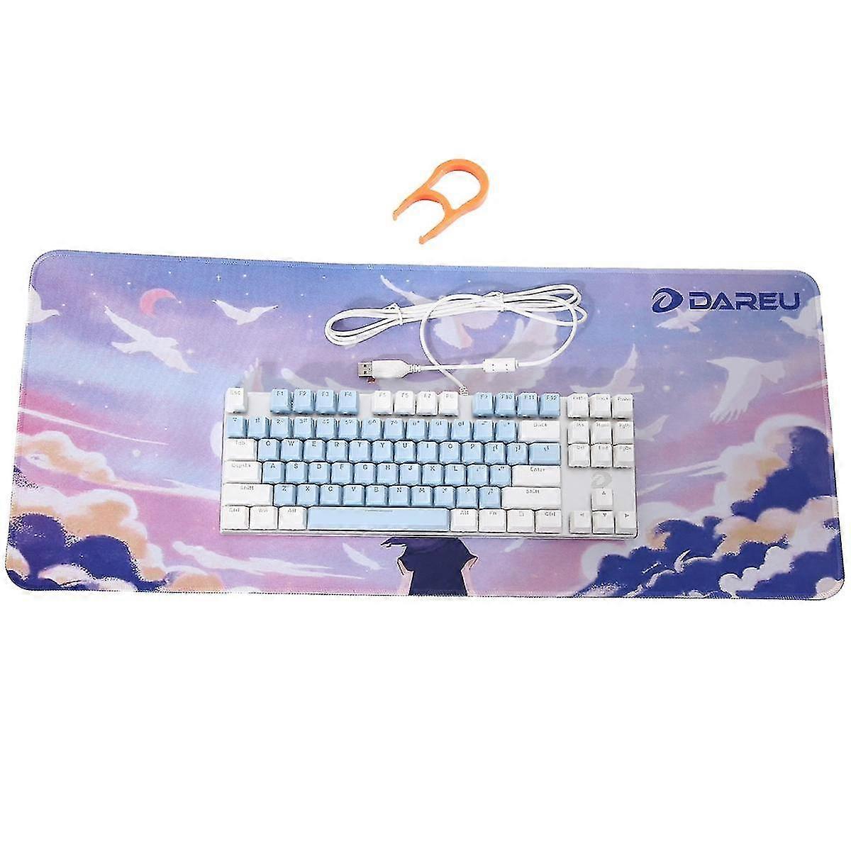 87 Keys Gaming Keyboards Typewriter Keyboard Wired Keyboard Green Axis Gaming Office Keyboard