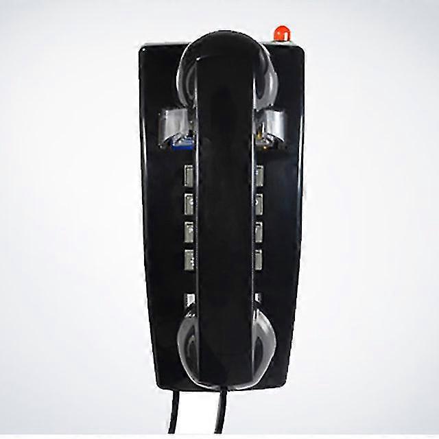 corded phone landline, wall-mounted telephone phone with loud ringer and handset volume control, caller indicator flashes