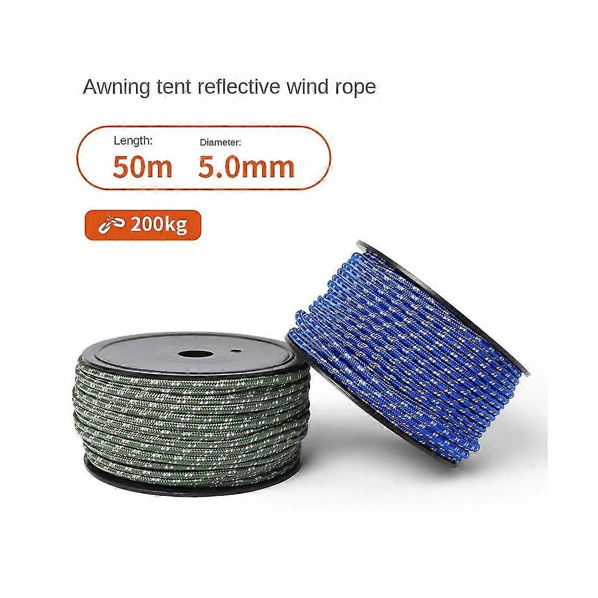 Outdoor Tent Ropes Roll Reflective Ropes Canopy Windproof Ropes Fixed Ropes Binding Ropes Bold Rein