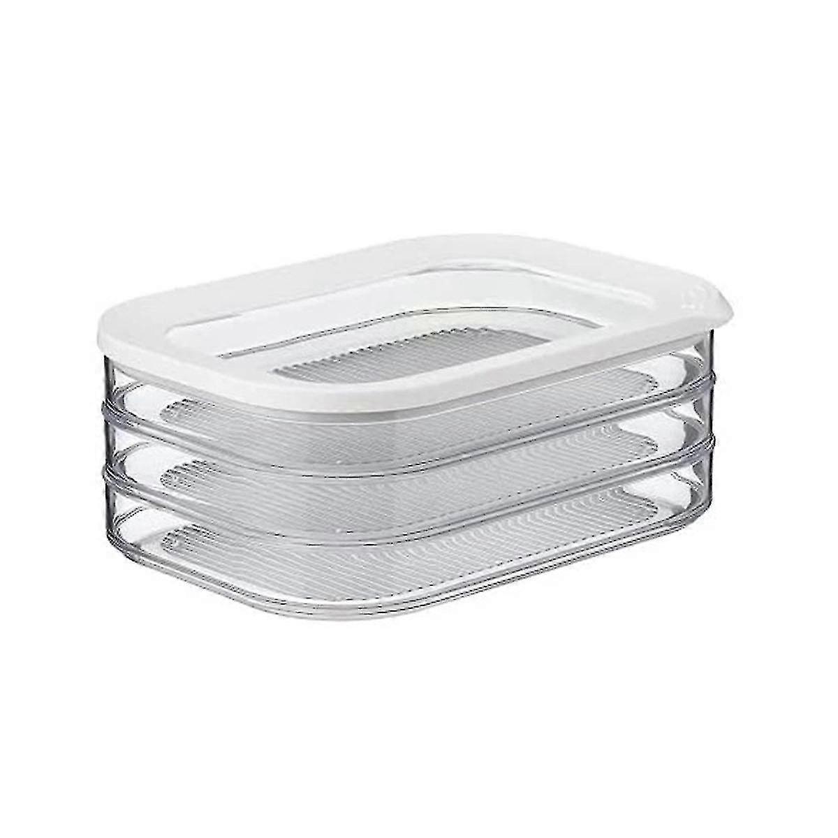 1.6l With 3 Tier Meat Pieces Stora Box Tight Lid Dish Safe 3layer Crisper