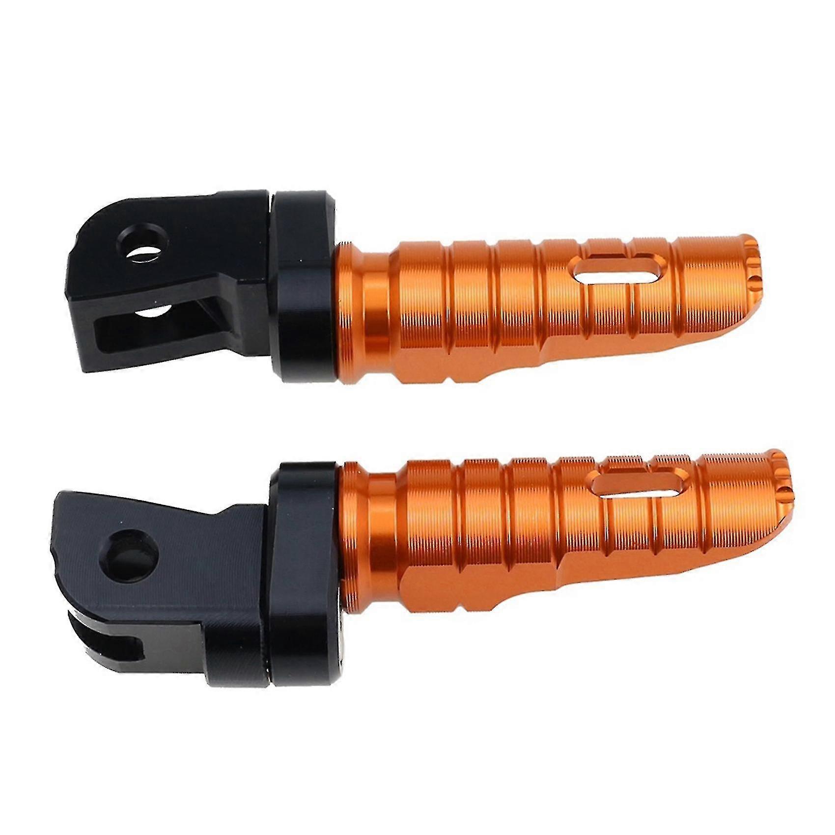 Front Footpegs for Various Motorcycle Models - Orange, Durable, and Stylish