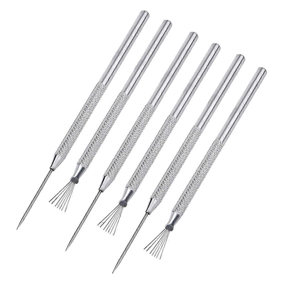 Clay Tools, 6Pcs Clay Sculpting Ceramic Detail Tools Feather Wire Texture Tools Clay Carving Modeling Kit