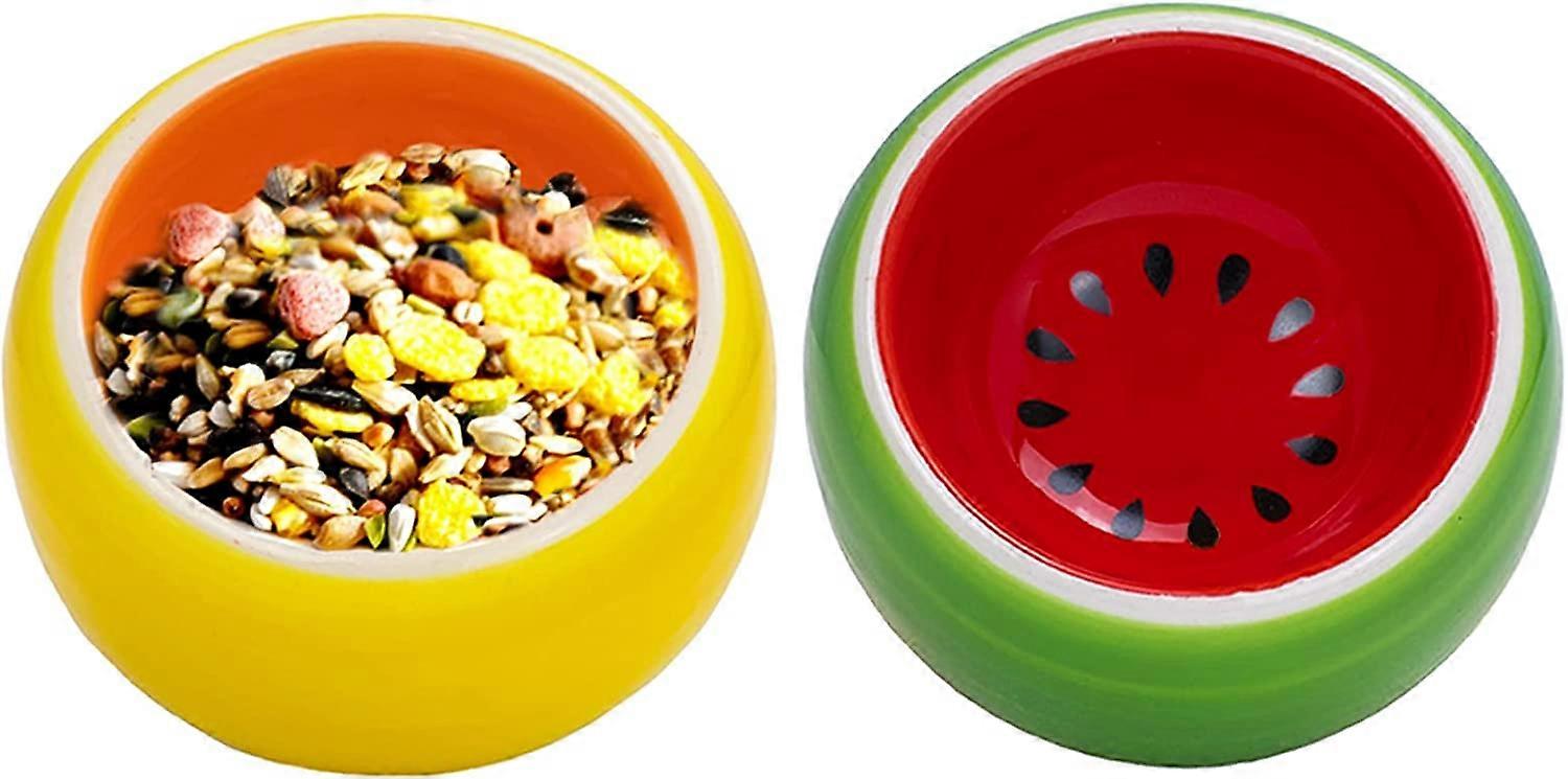 Hamster Futternapf, Keramik - Kaninchenfutternapf und Wassernapf für Hase Meerschweinchen Rennmaus Frettchen Syrischer Hamster Chinchilla (2er Pack) 2er Pack -