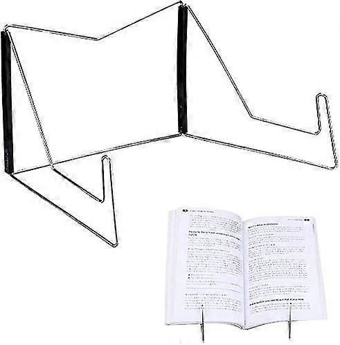 Book Holder,fold-n-stow Metal Bookstand Adjustable And Portable Reading Book Holders Multi-function Stand Holder Fortextbook,ipad,cookbook (black)