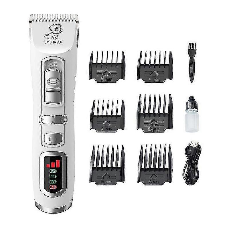 Professional Dog Clippers With Lcd Display Thick Long Hair Dog Clippers Cordless Dog Cat Clippers Dog Grooming Kit Removable Ceramic Blades