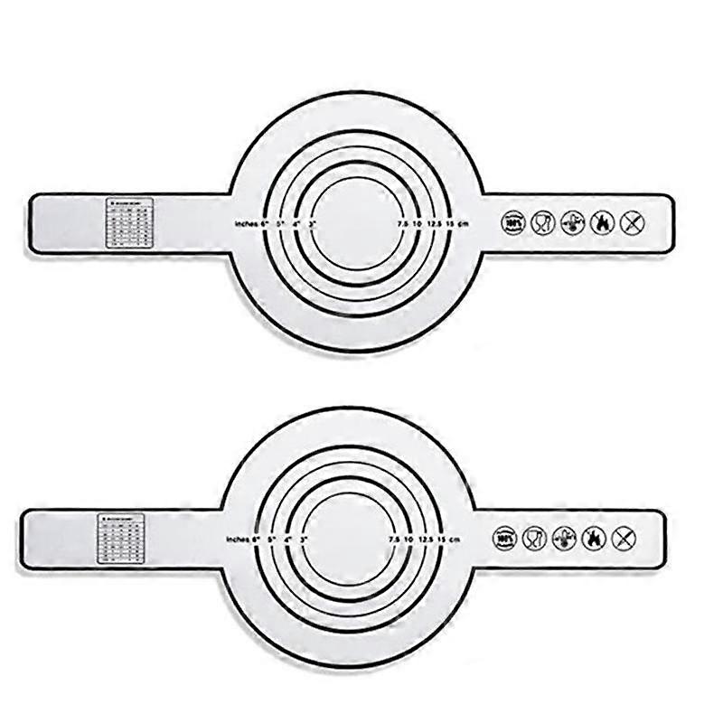 2Pcs Silicone Baking Mat for Dutch Oven Bread Baking Non-Stick Baking Mat with Long Handle 8.3Inch Reusable Sheets,Black