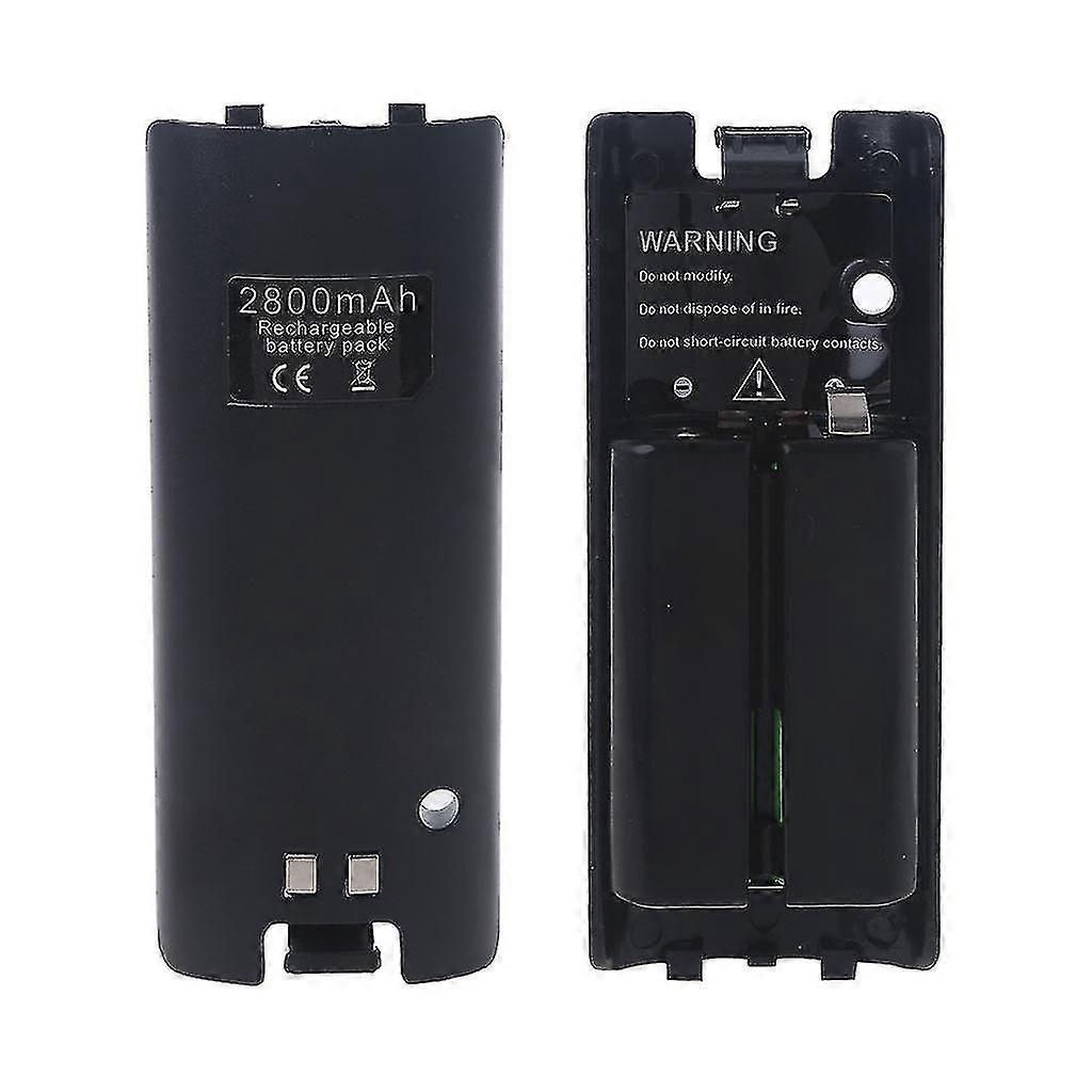 2 stuks zwart wit oplaadbare batterij voor Wii Game Console Accessoires 2800mah
